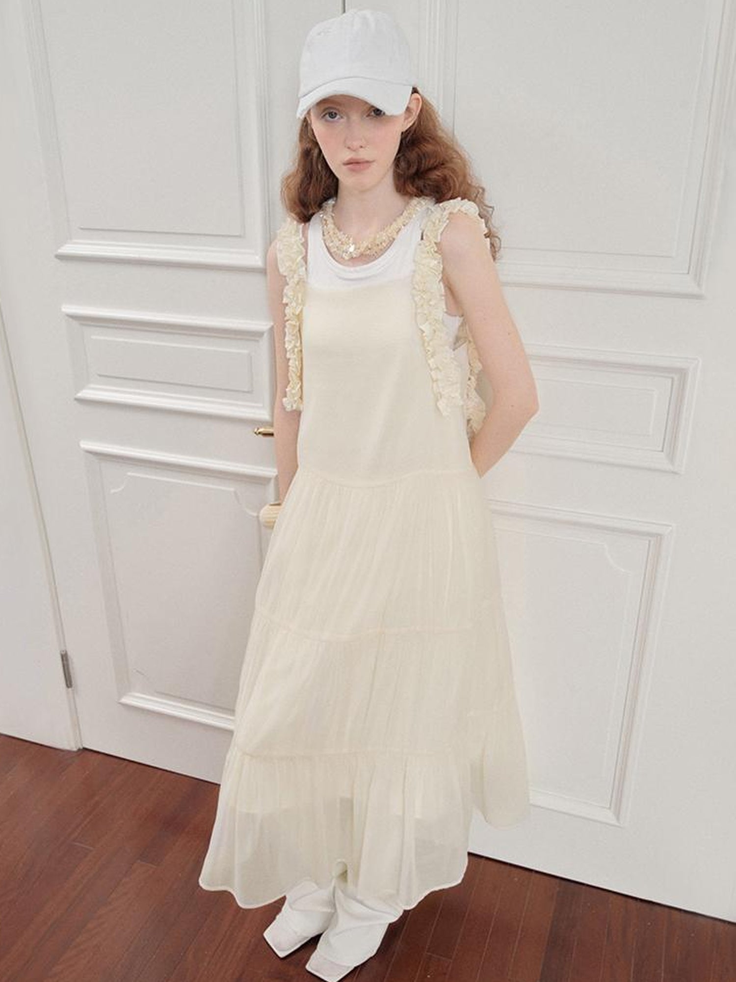 AnnoMundi Lightwave Slip Dress V Neck T Shirt Long Sleeve