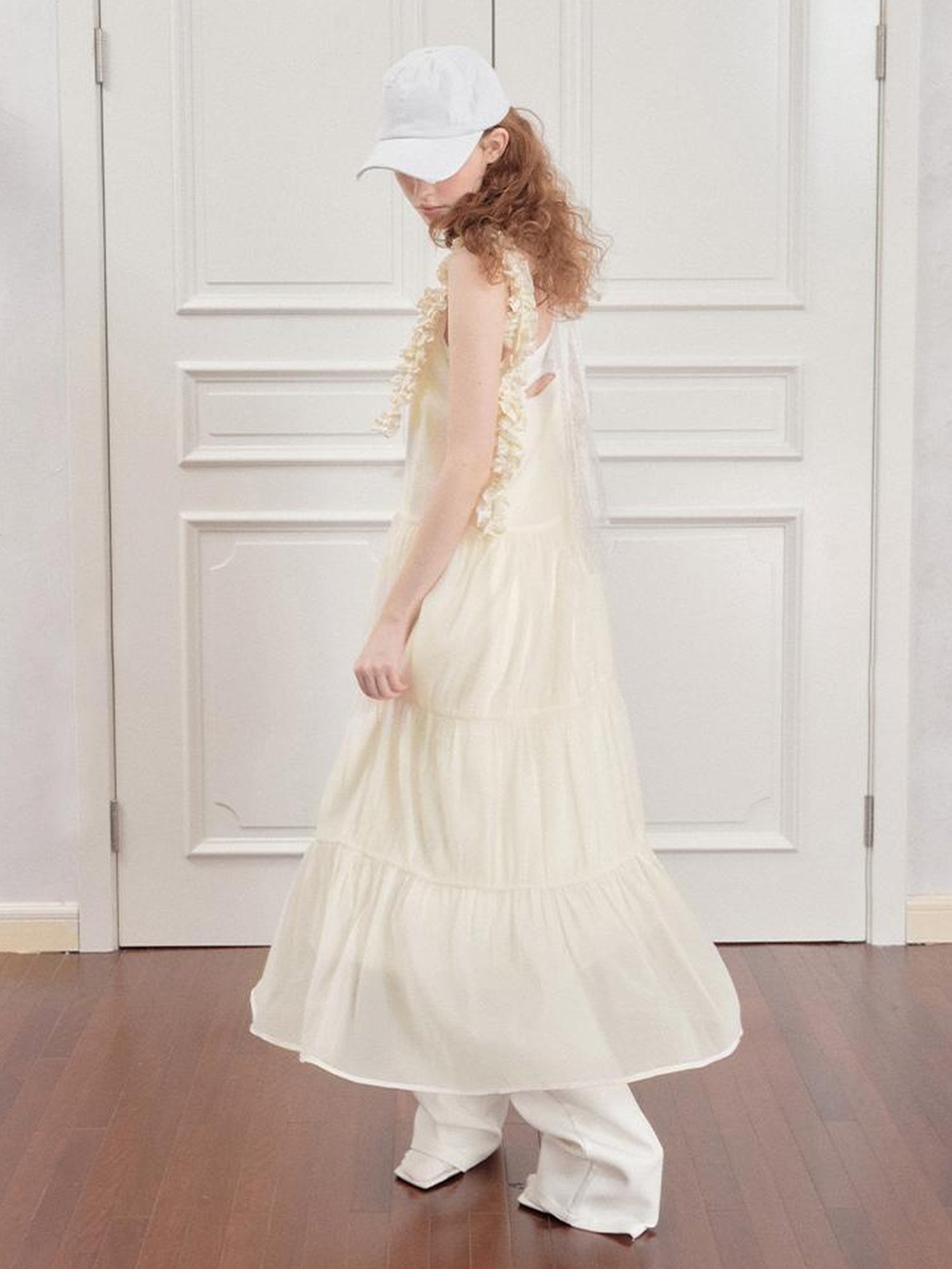 AnnoMundi Lightwave Slip Dress V Neck T Shirt Long Sleeve