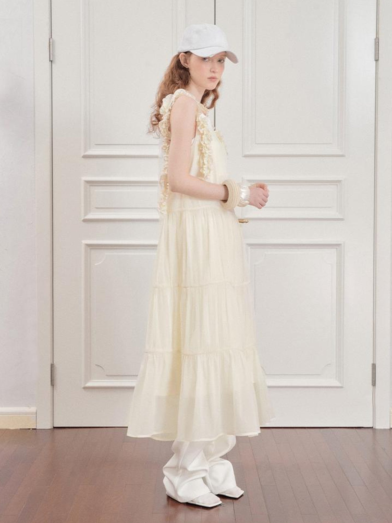 AnnoMundi Lightwave Slip Dress V Neck T Shirt Long Sleeve