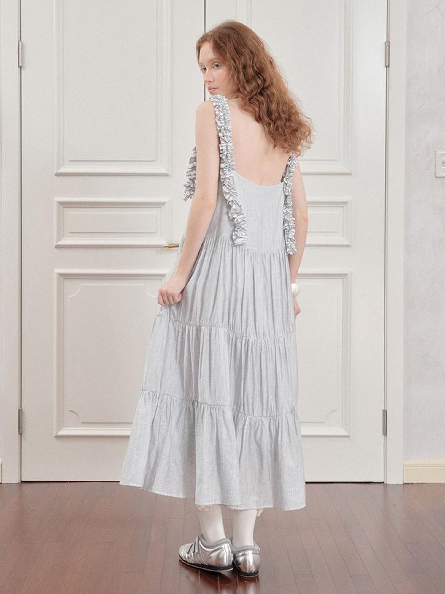 AnnoMundi Lightwave Slip Dress V Neck T Shirt Long Sleeve