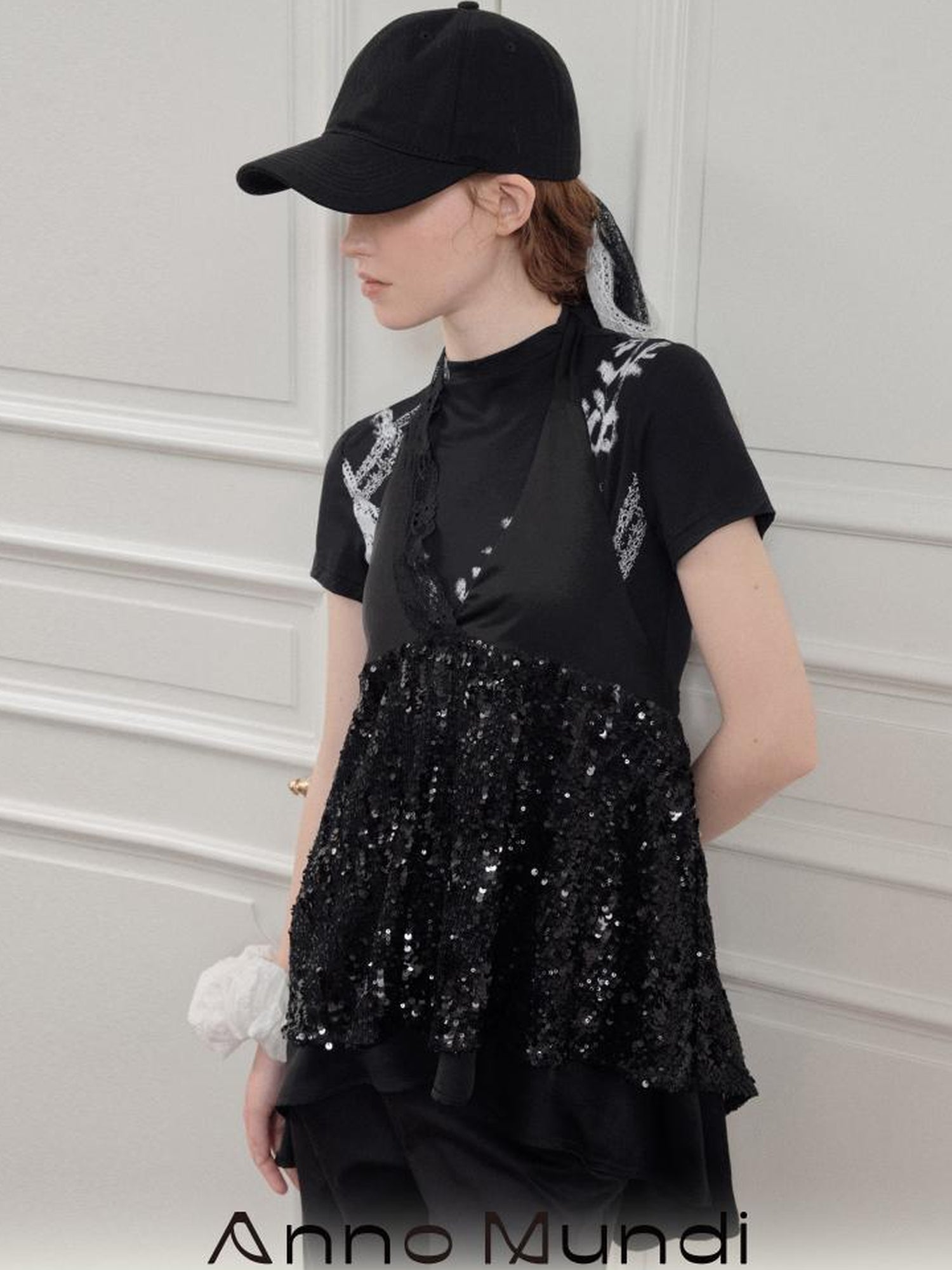 AnnoMundi Lightweight Lace Up Baseball Cap With Wide Brim