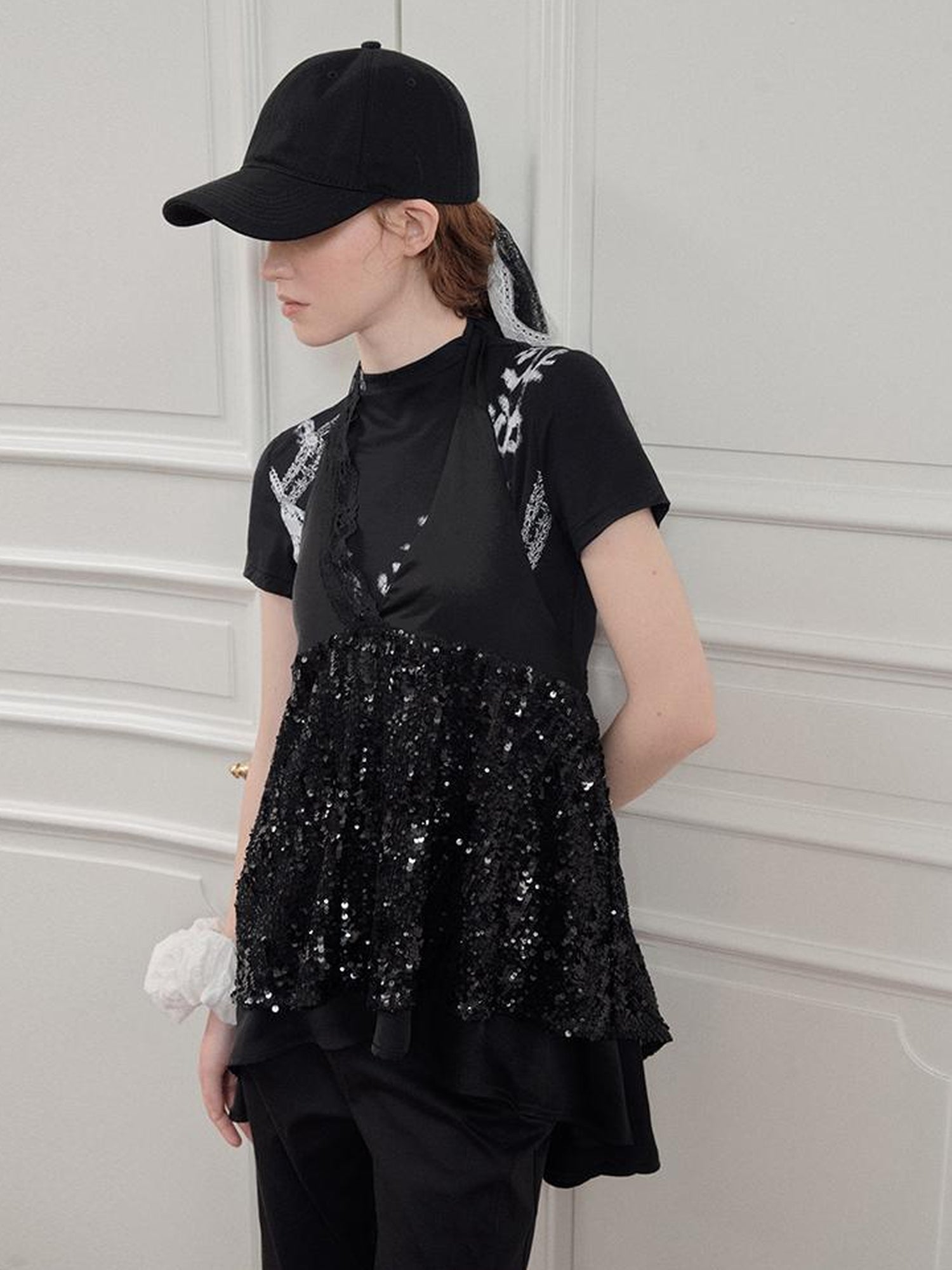 AnnoMundi Lightweight Lace Up Baseball Cap With Wide Brim