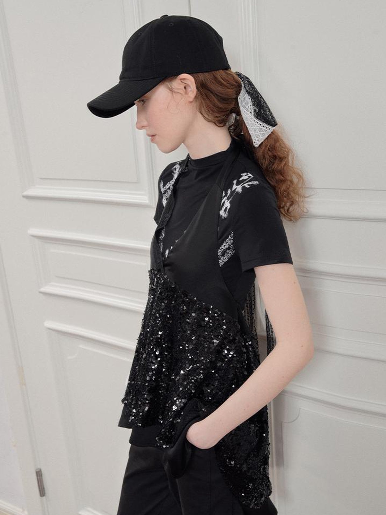 AnnoMundi Lightweight Lace Up Baseball Cap With Wide Brim