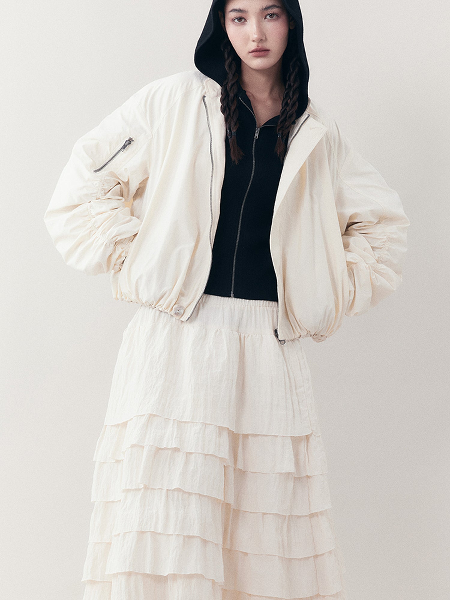 AnnoMundi Lightweight Pleated Short Jacket