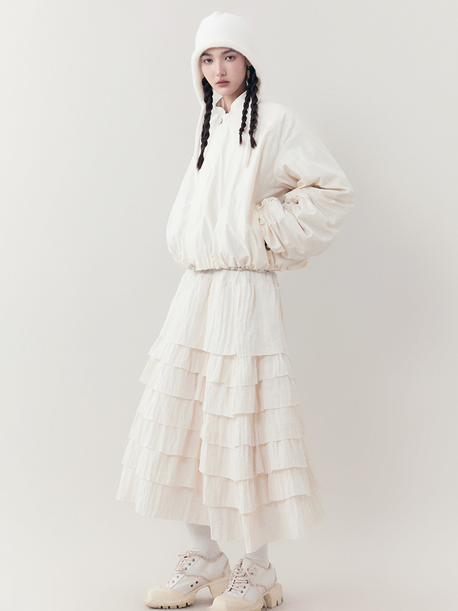 AnnoMundi Lightweight Pleated Short Jacket