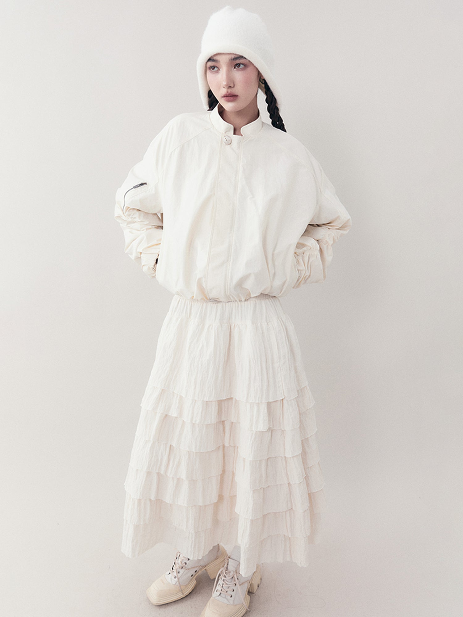 AnnoMundi Lightweight Pleated Short Jacket