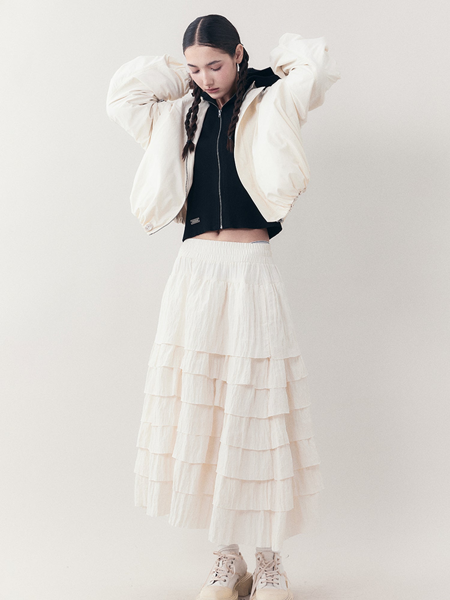 AnnoMundi Lightweight Pleated Short Jacket