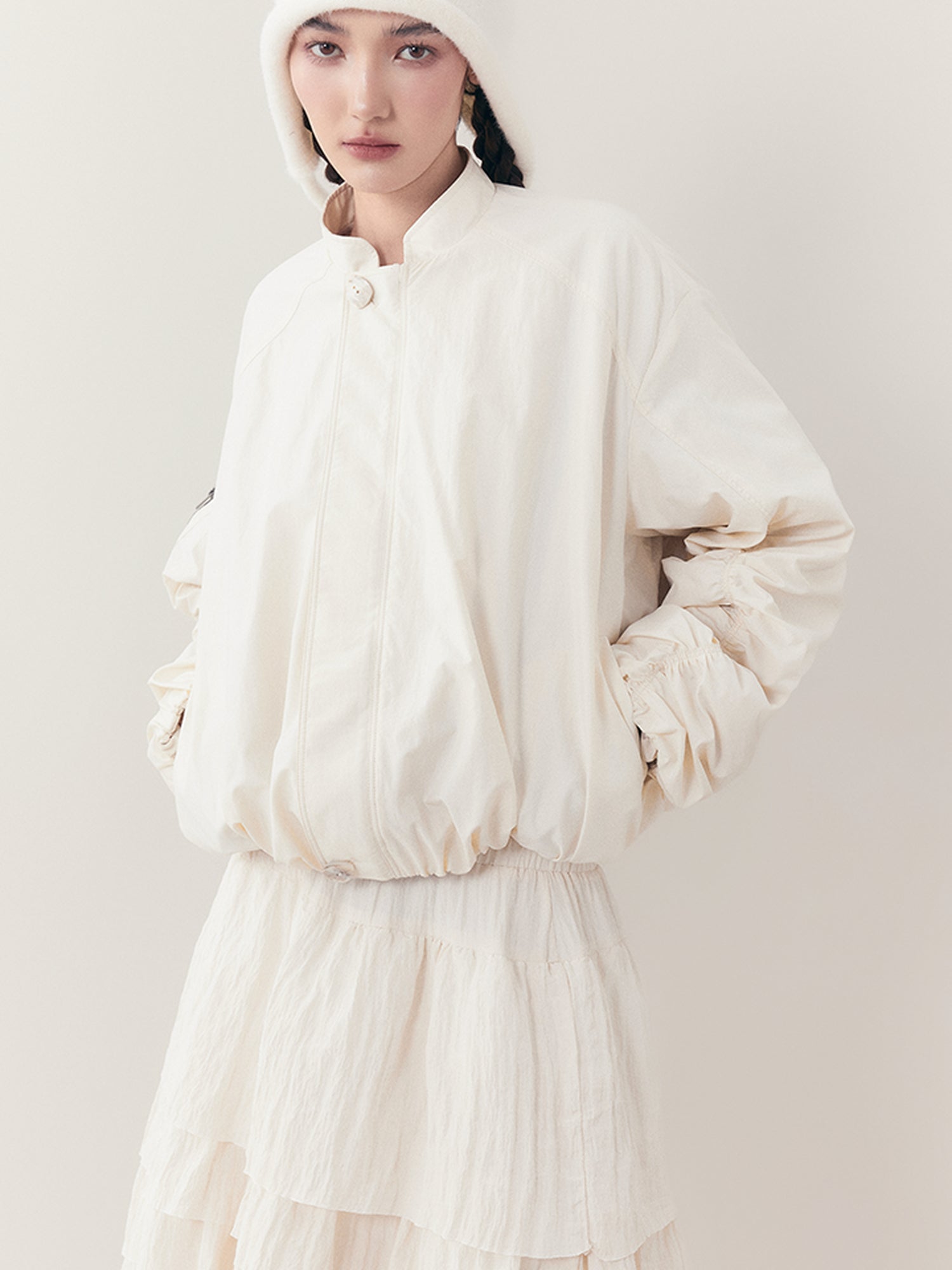 AnnoMundi Lightweight Pleated Short Jacket