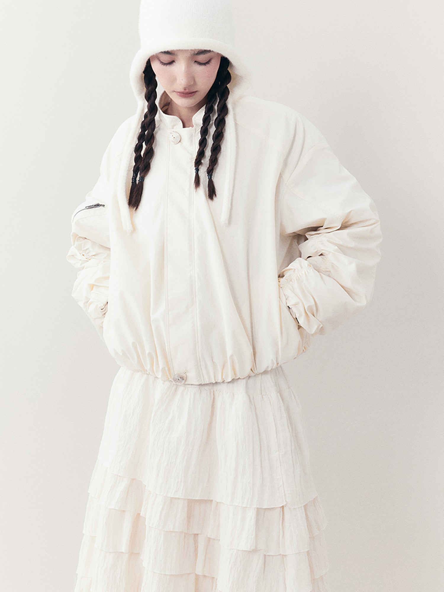 AnnoMundi Lightweight Pleated Short Jacket