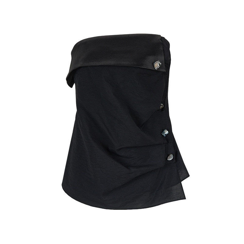 AnnoMundi Low Saturation Pleated Sheen 3D Folded Edge Shell Women&
