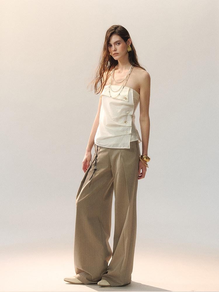 AnnoMundi Low Saturation Pleated Sheen 3D Folded Edge Shell Women&