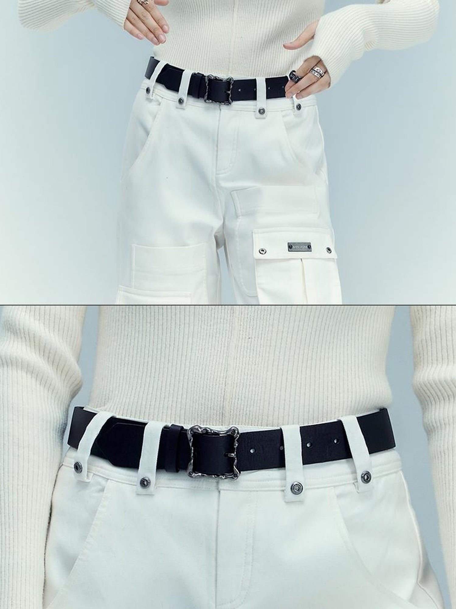 AnnoMundi Metal Head Black Belt For Elevated Style