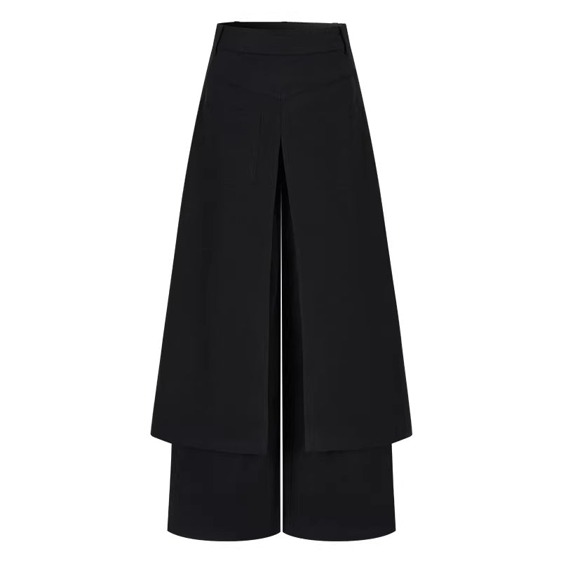 AnnoMundi_Mid_High_Waist_Deconstructed_Cargo_Wide_Leg_Unisex_Black_Cotton_Blend_Pants_MISSTT