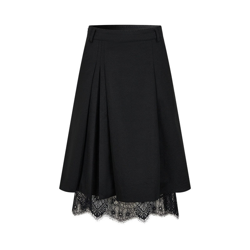 AnnoMundi Midnight Asymmetric Pleated A Line Women&