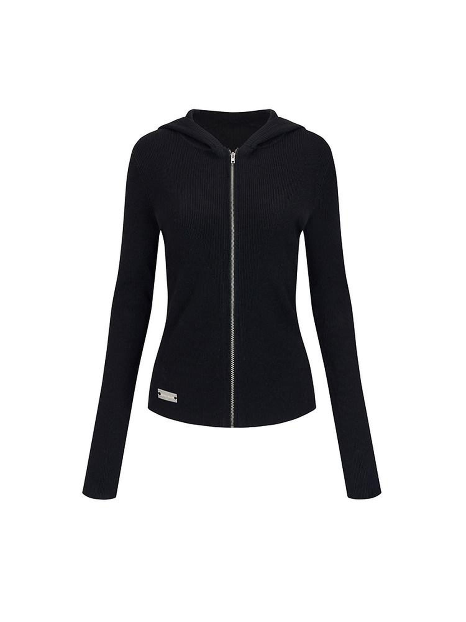 AnnoMundi Midnight Vintage Slim Hooded Zipper Pullover Women&