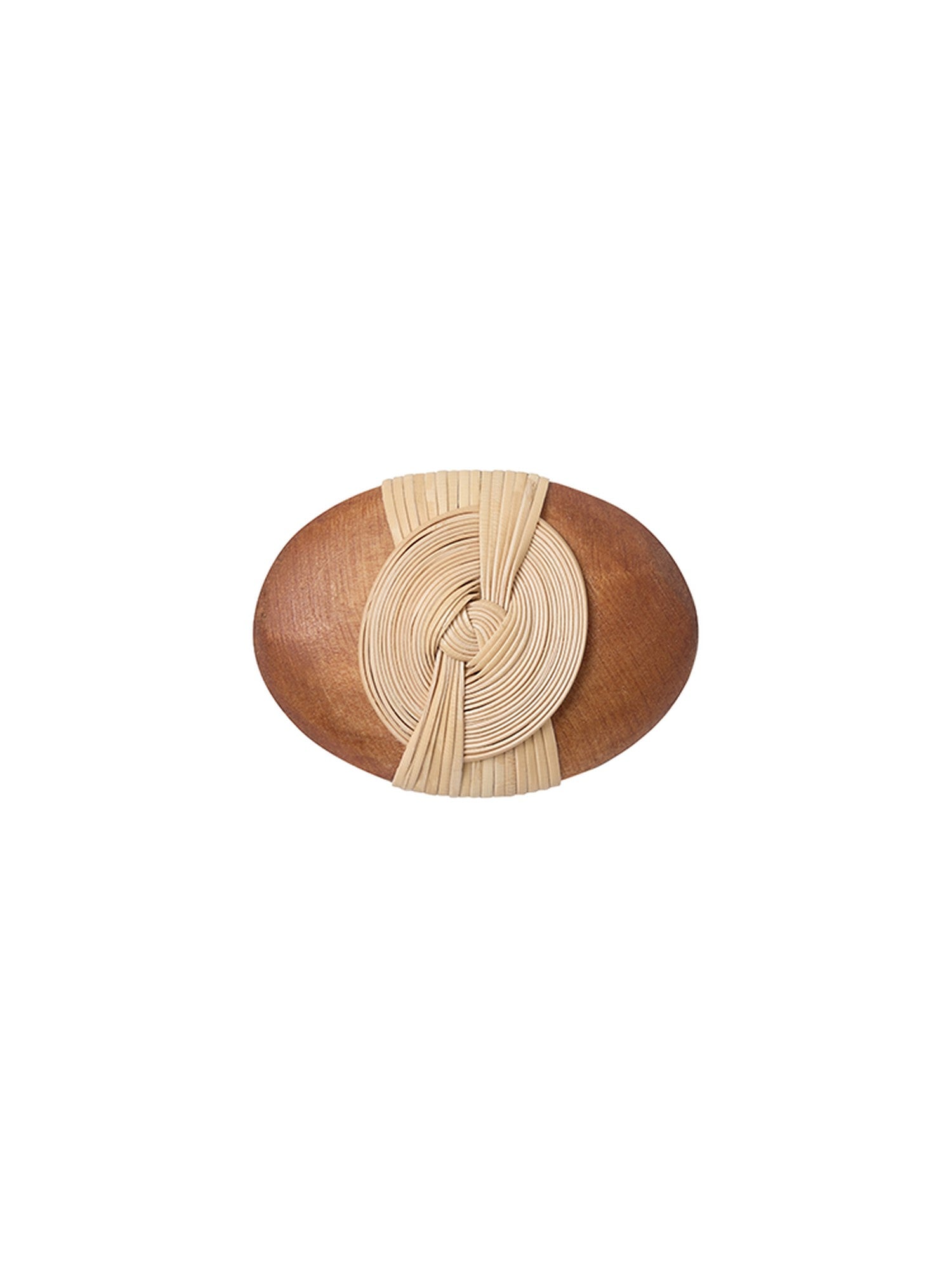 AnnoMundi Natural Bamboo Tone Bamboo Weave Arched Lotus Women&