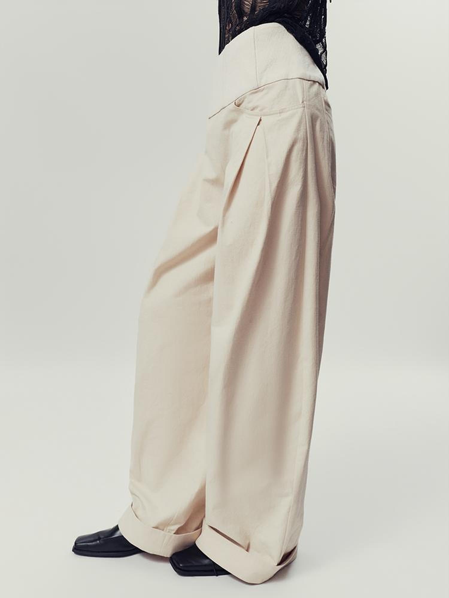 AnnoMundi Natural Drift Sand High Waist Wide Leg Pants