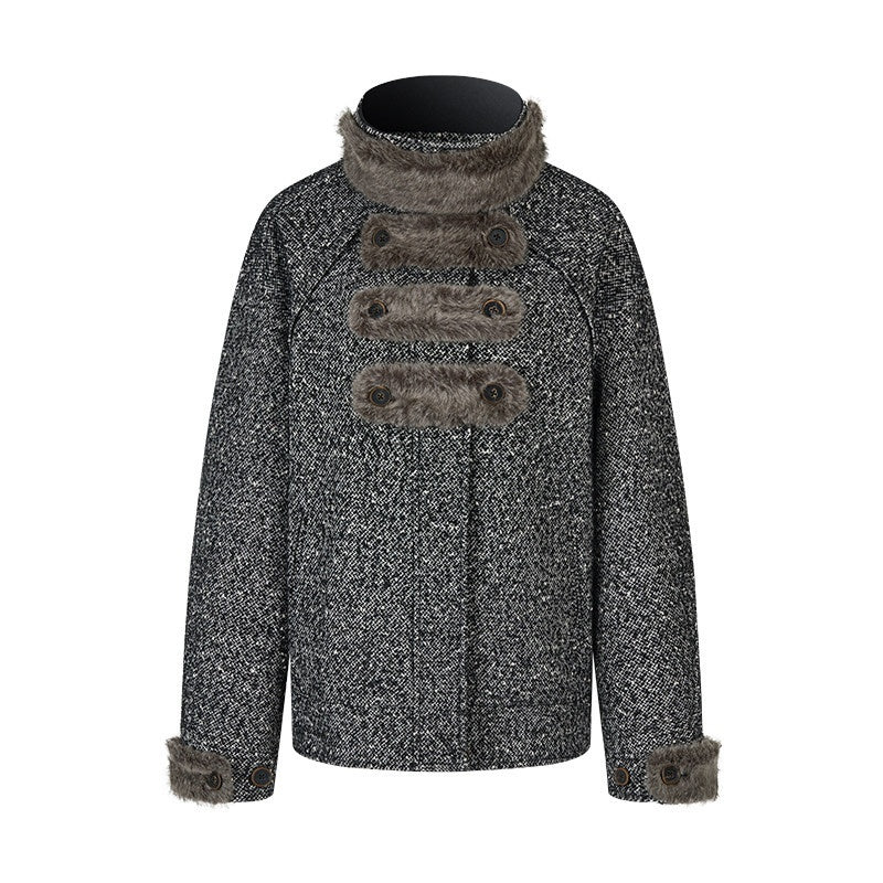 AnnoMundi_Office_Polyester_Relaxed_Fit_Notch_Collar_Midlength_Womens_Taupe_Short_Coats_MISSTT