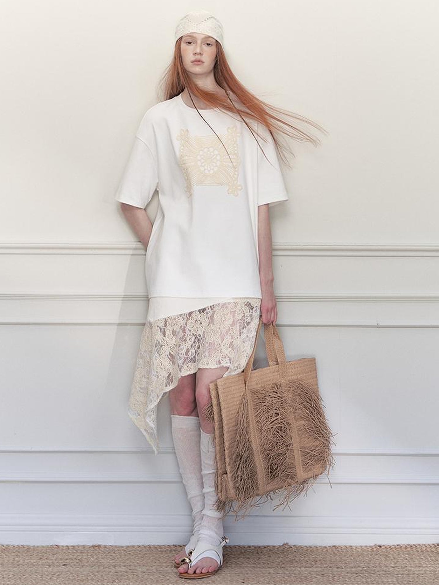 AnnoMundi Openwork Floral Summer Relaxed Fit Tee