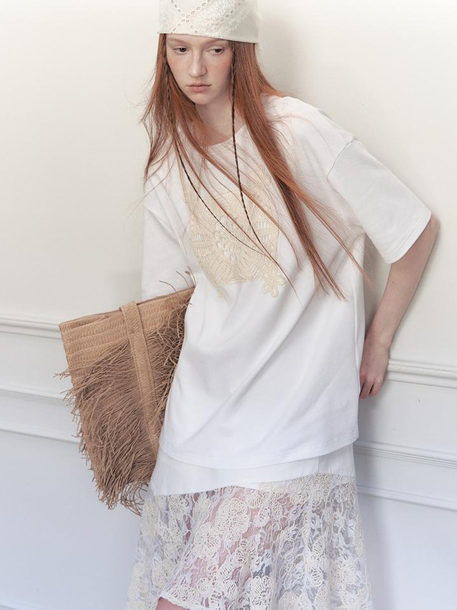 AnnoMundi Openwork Floral Summer Relaxed Fit Tee