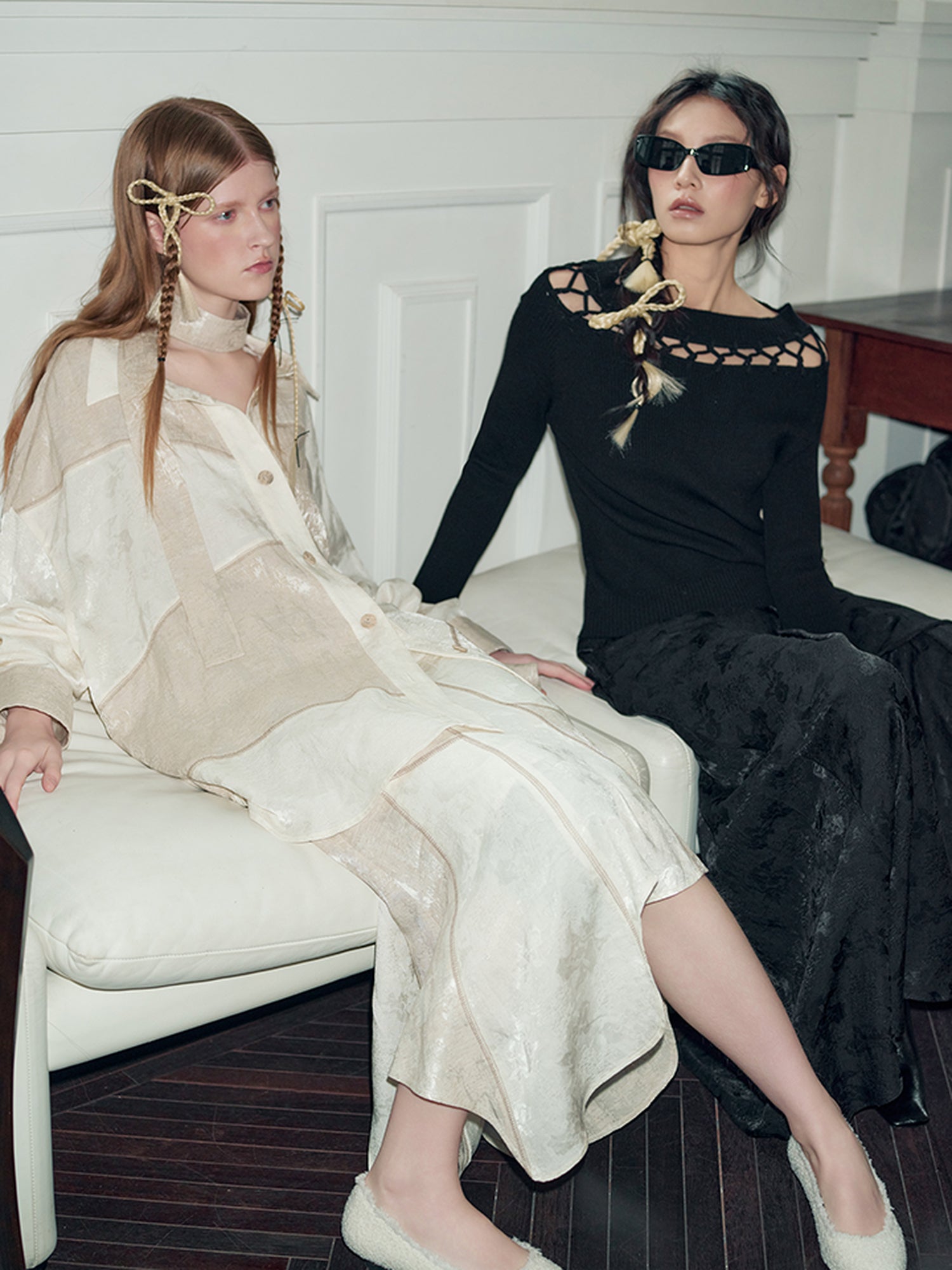 AnnoMundi Openwork Knit Cluster Knot Top