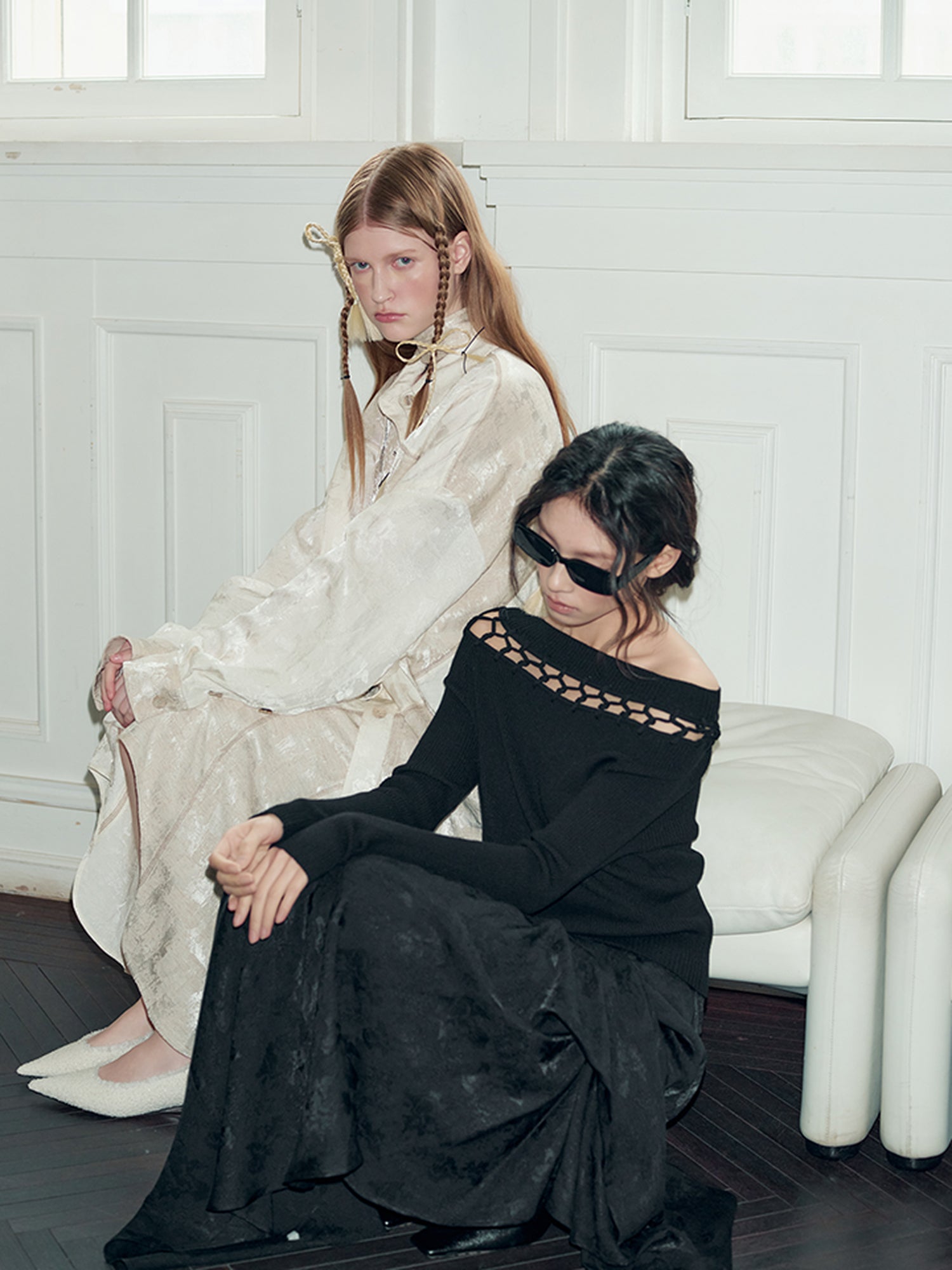 AnnoMundi Openwork Knit Cluster Knot Top