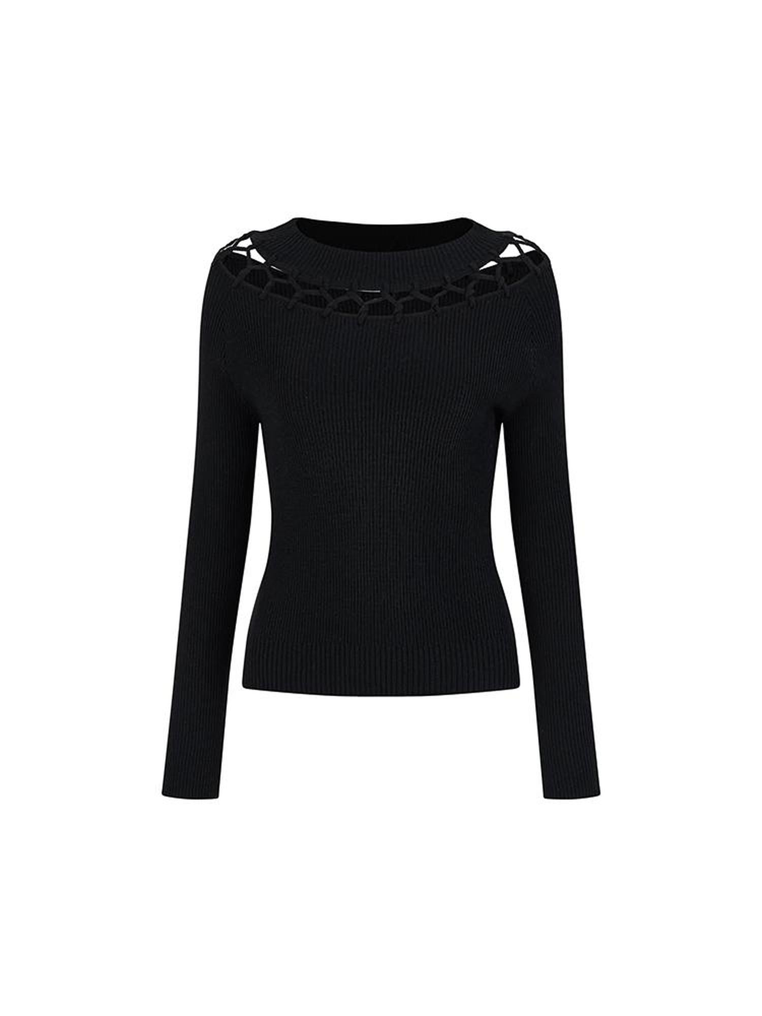 AnnoMundi Openwork Knit Cluster Knot Top