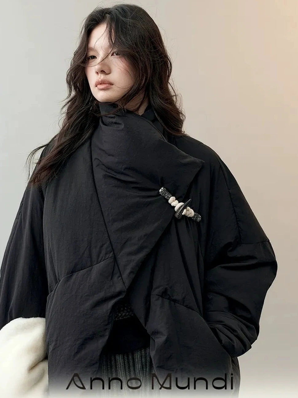AnnoMundi Oversized Lapel Goose Down Coat Down Jacket