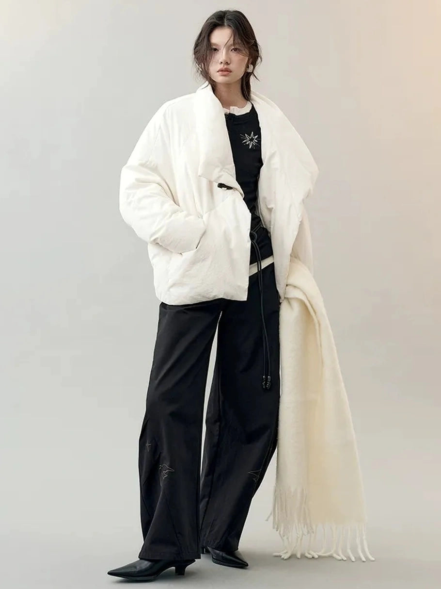 AnnoMundi Oversized Lapel Goose Down Coat Down Jacket