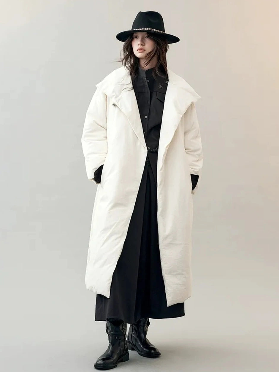 AnnoMundi Oversized Lapel Goose Down Coat Down Jacket