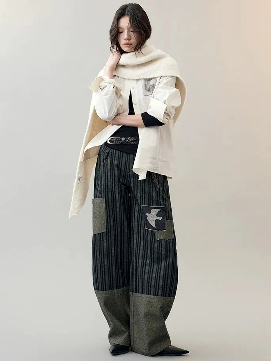 AnnoMundi Patchwork Detail Cotton Shirt Shirts