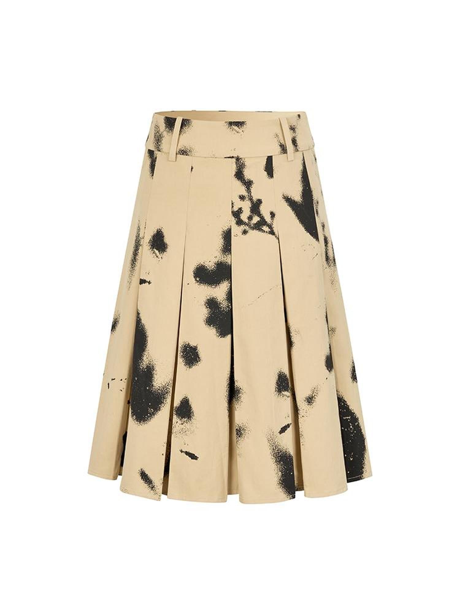 AnnoMundi Petrified Silhouette Pleated A Line Skirt
