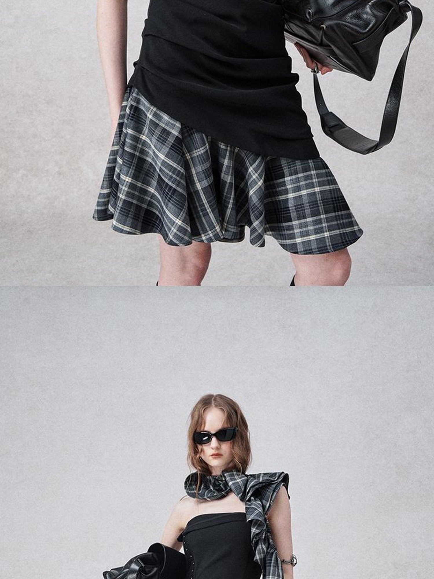 Plaid Wrap Slip Dress