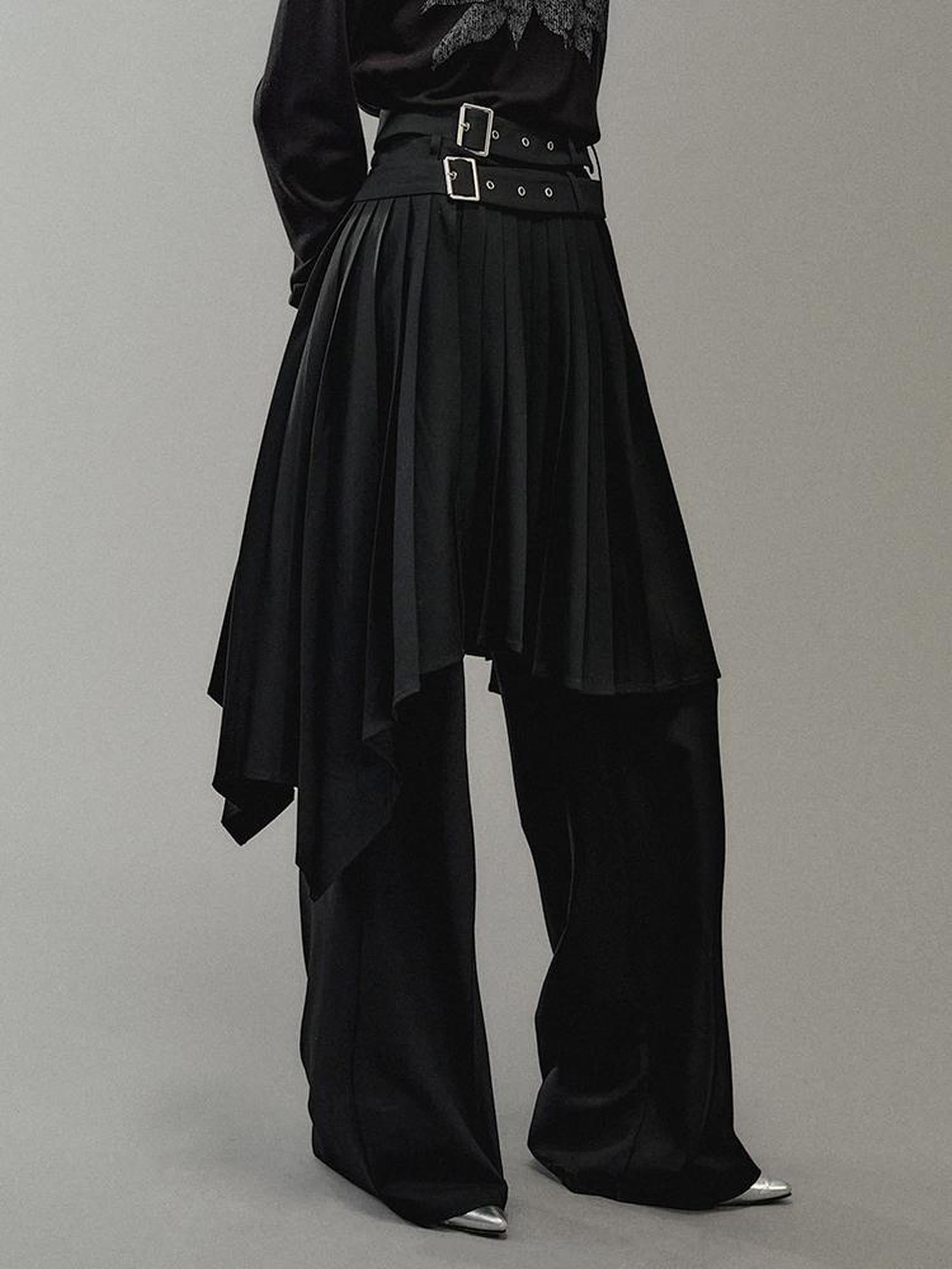 AnnoMundi Pleated Romper With Dual Waistbelt