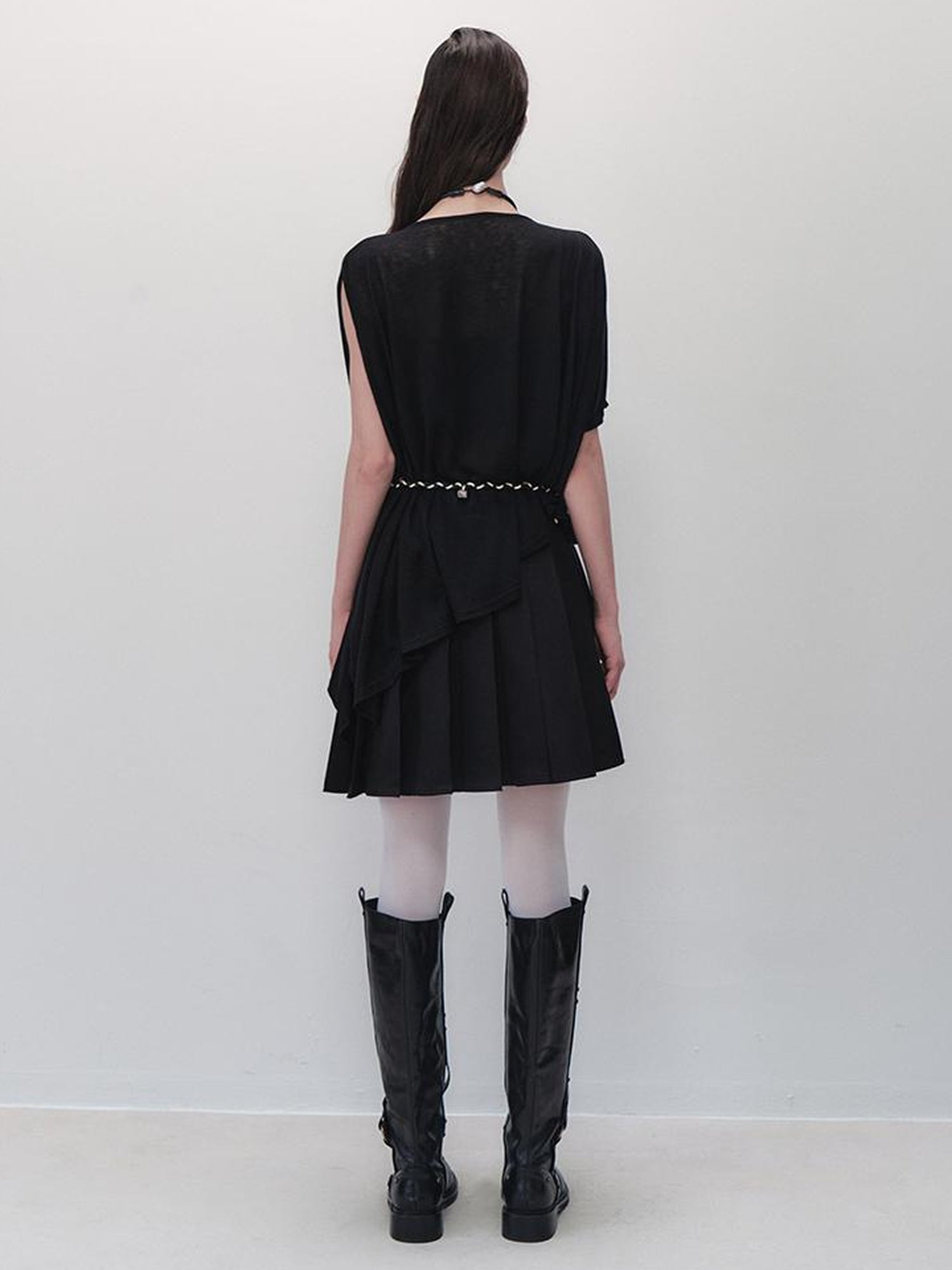AnnoMundi Pleated Shadow Obsidian Convertible Shorts