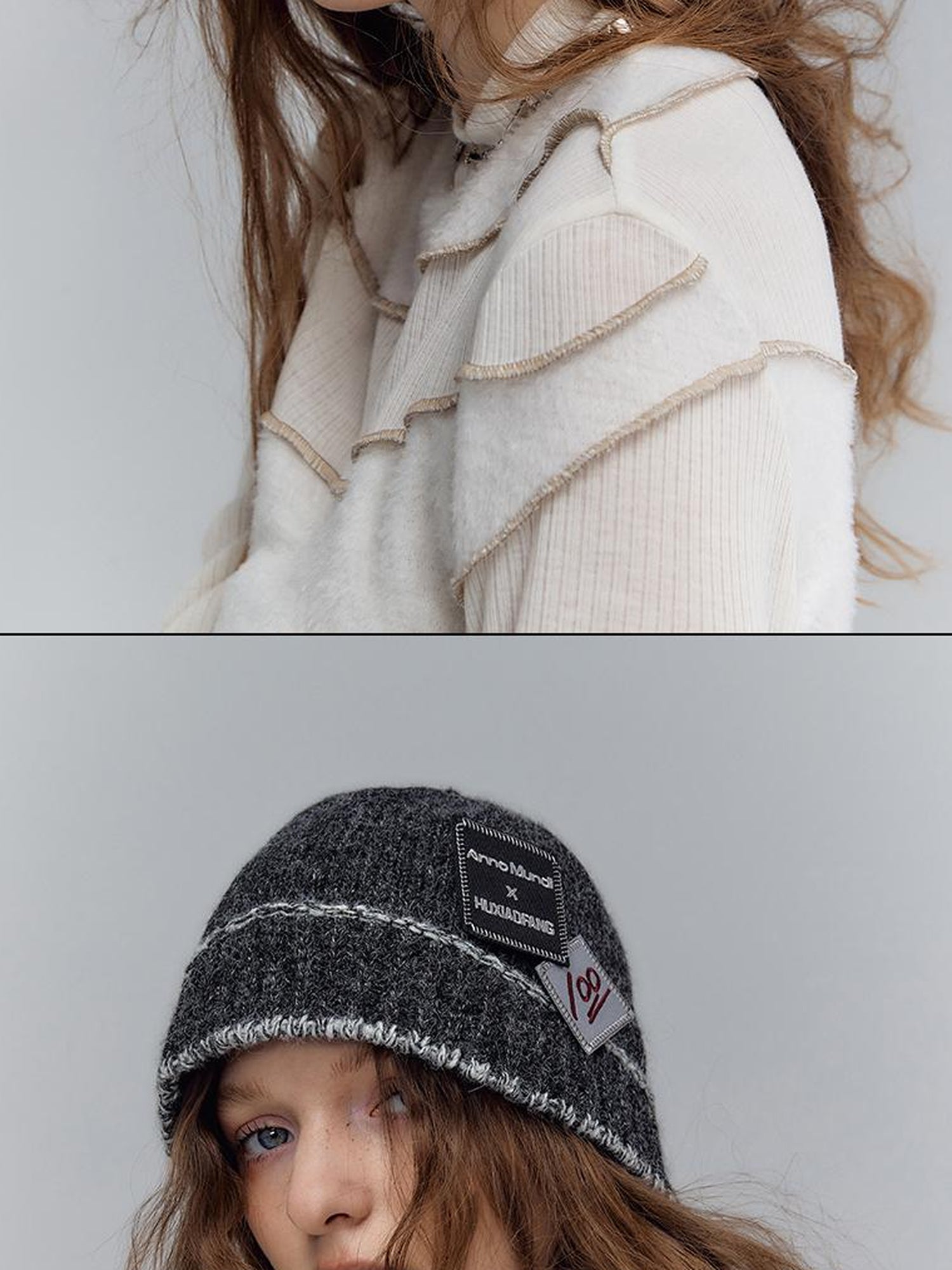 AnnoMundi Retro Embroidered Knit Beanie With Mother Gift Motif