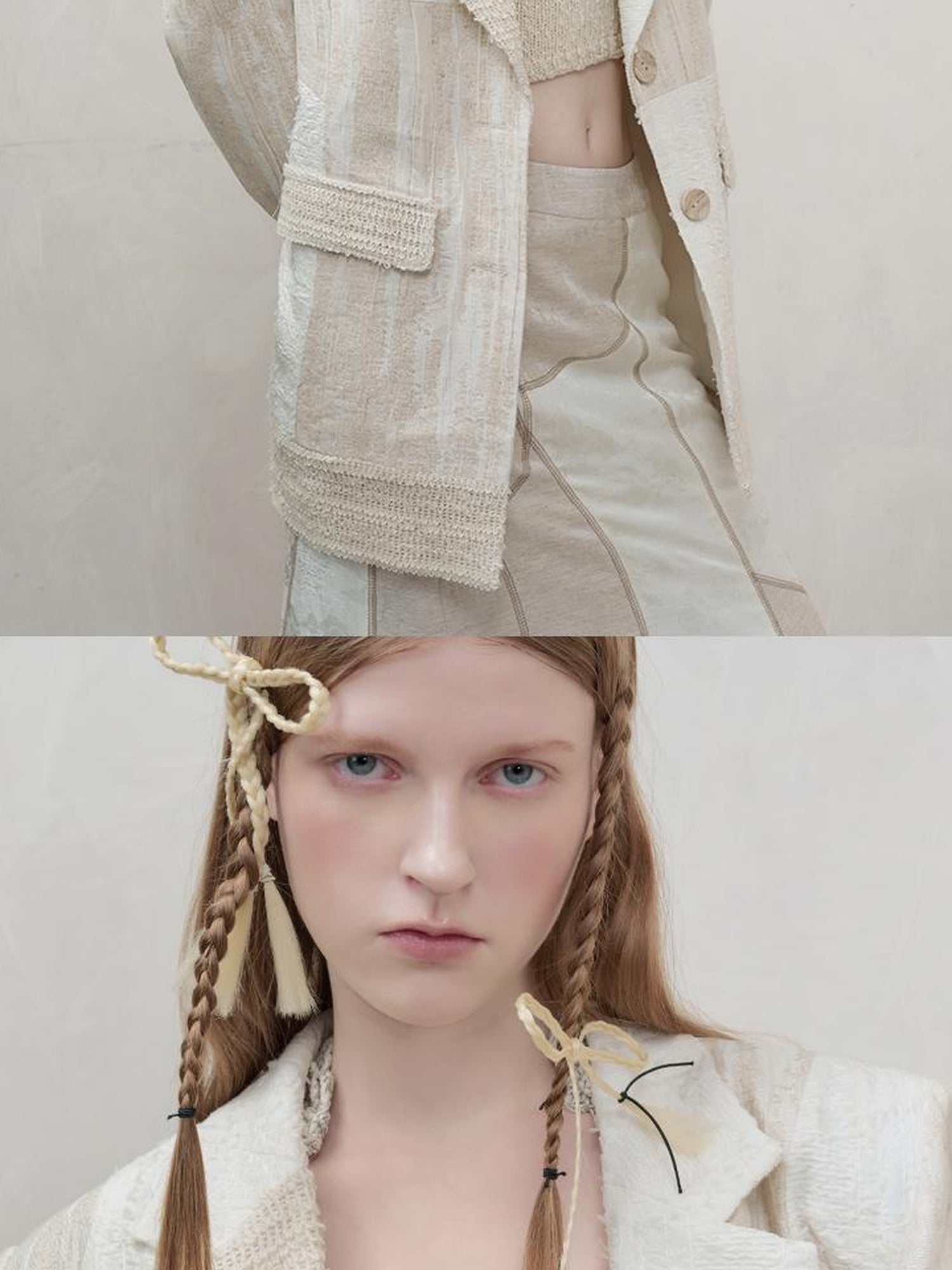 AnnoMundi Retro Linen Blazer With Woven Texture