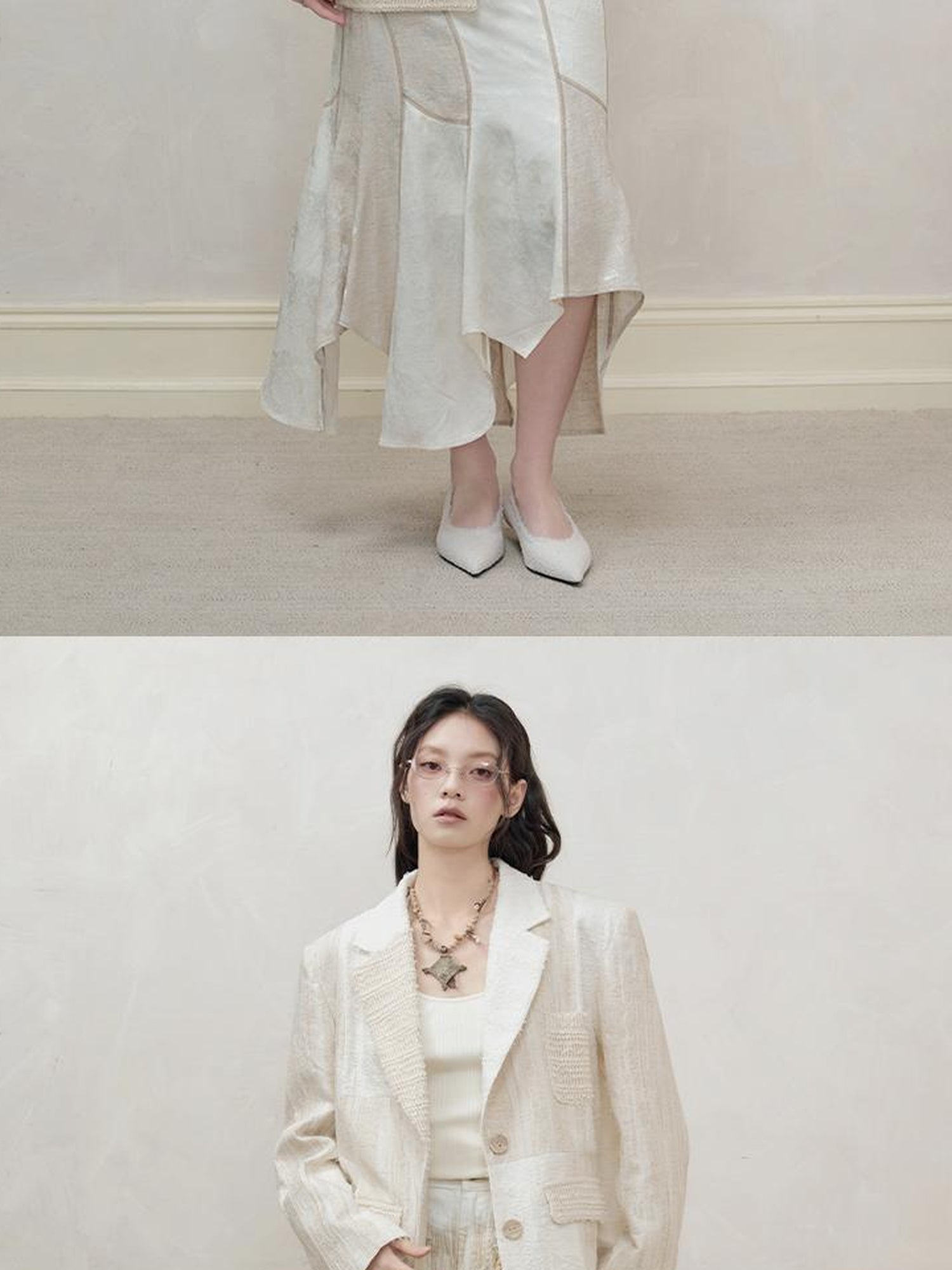 AnnoMundi Retro Linen Blazer With Woven Texture