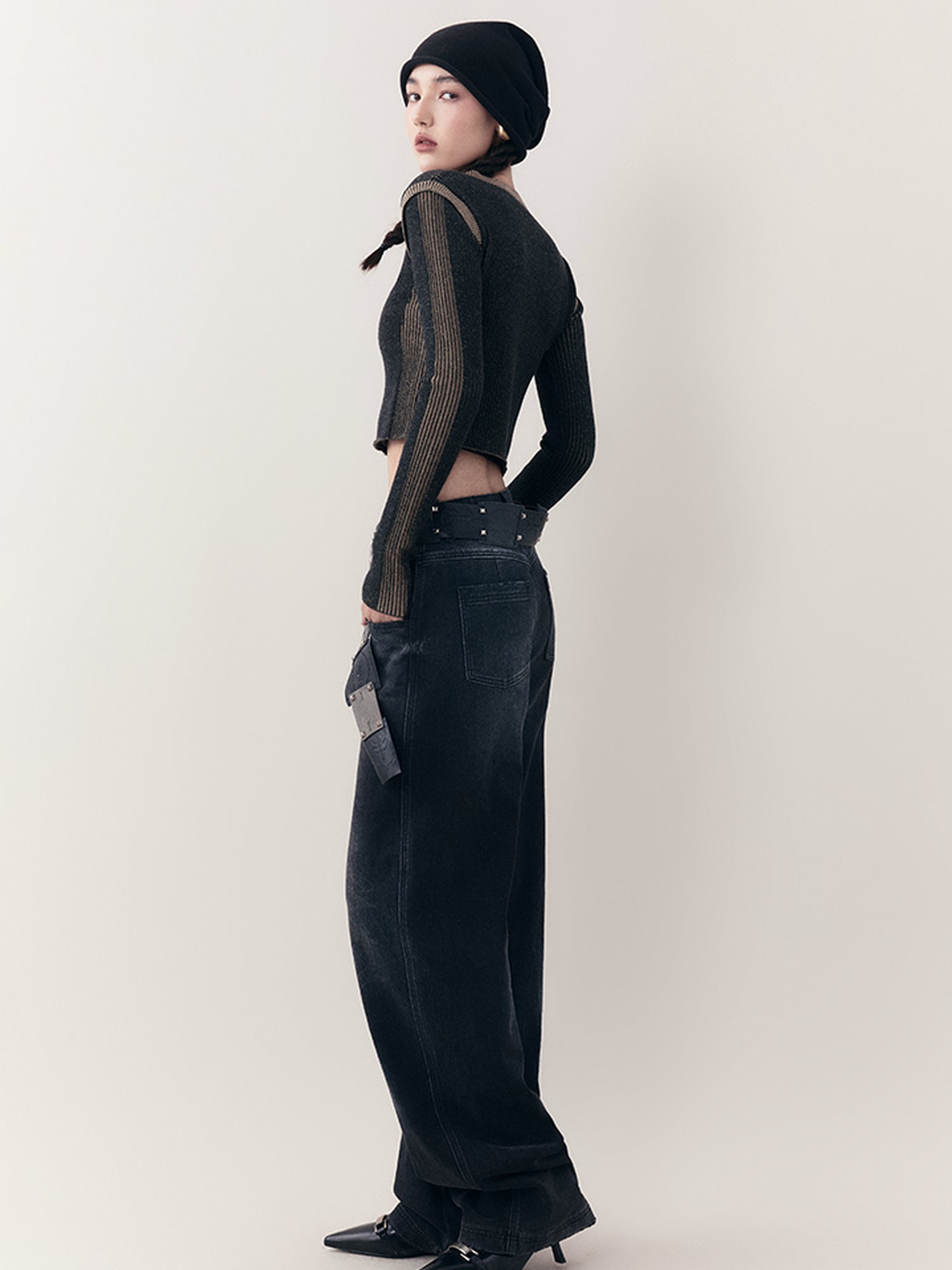 AnnoMundi Retro Slim Fit Short Knit Cardigan