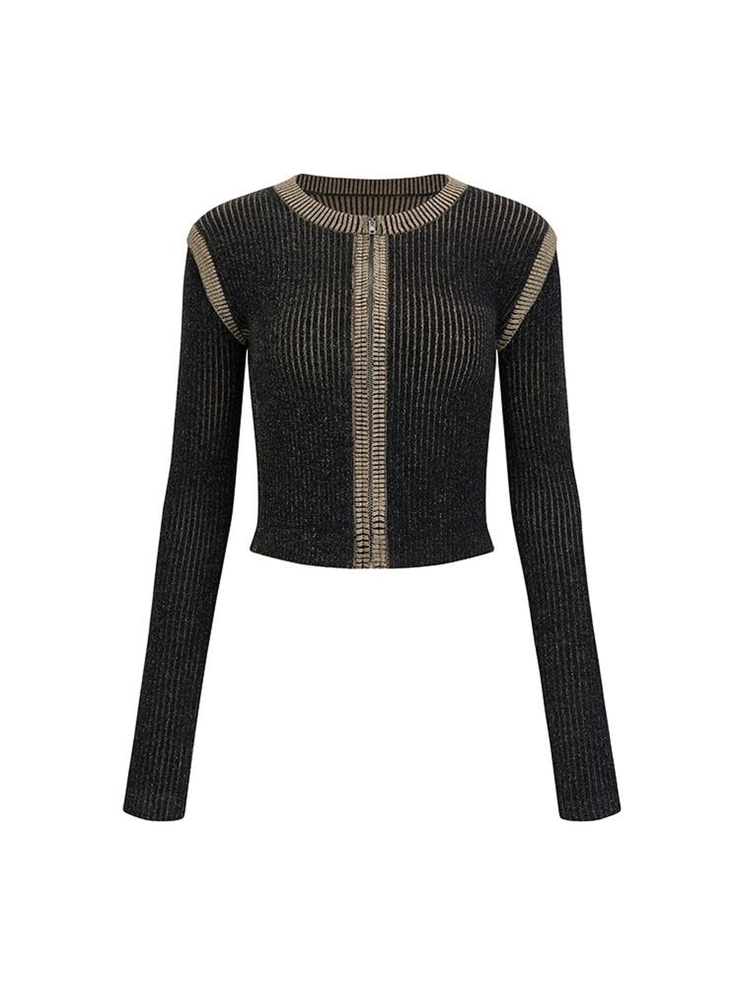 AnnoMundi Retro Slim Fit Short Knit Cardigan