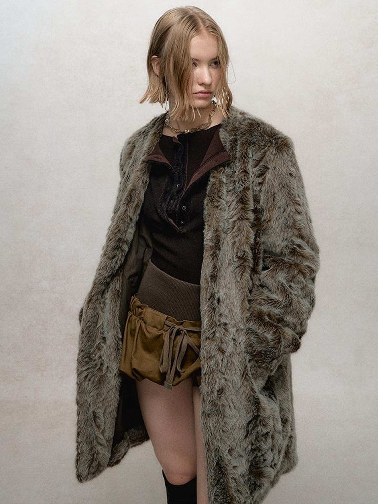 AnnoMundi Reversible Trench Coat With Contrast Collar