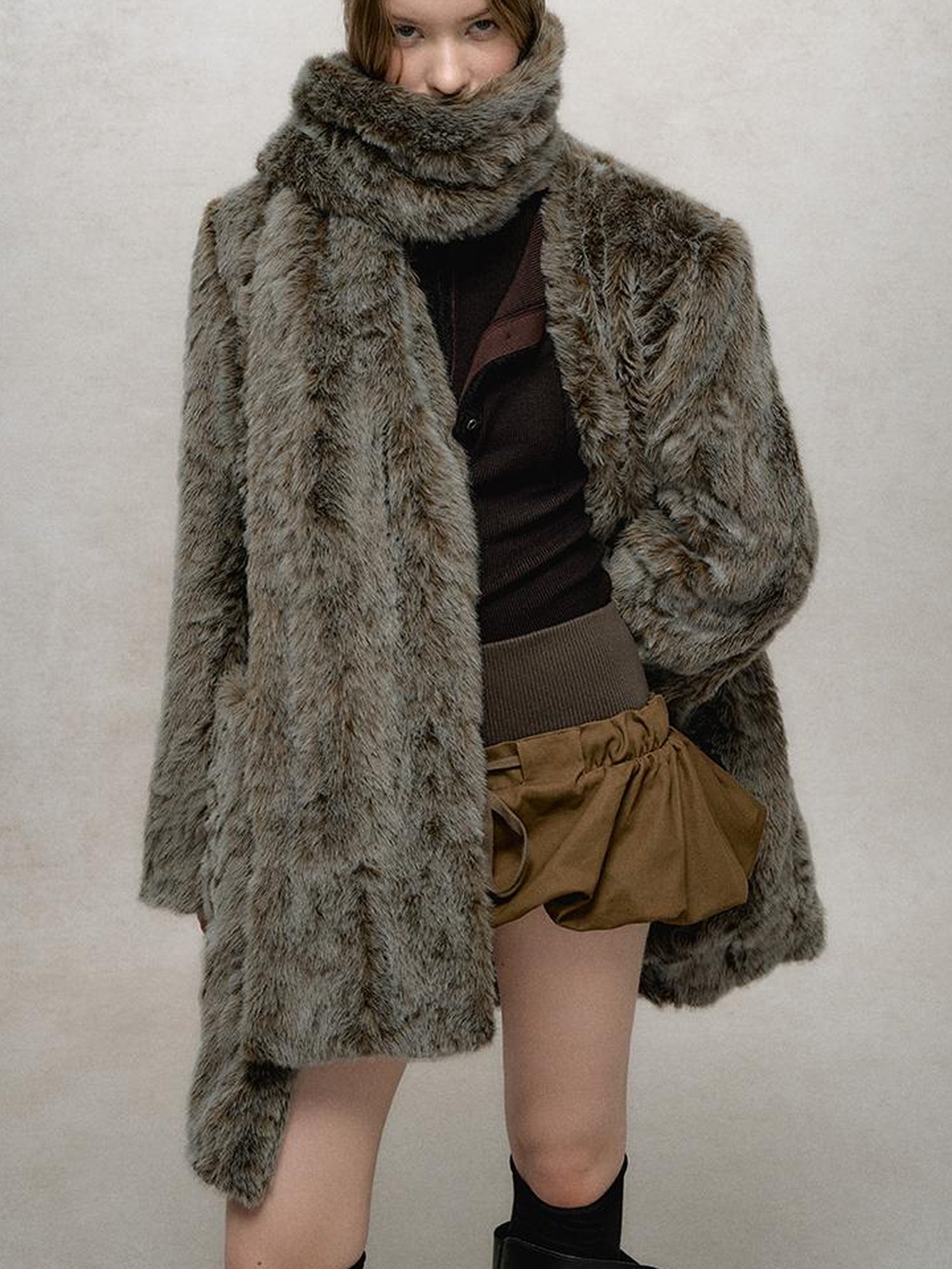 AnnoMundi Reversible Trench Coat With Contrast Collar