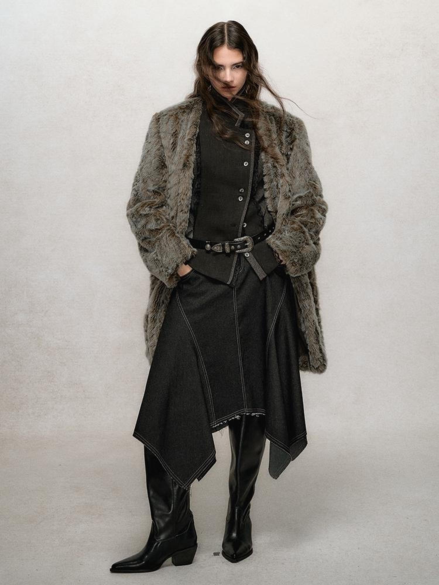 AnnoMundi Reversible Trench Coat With Contrast Collar