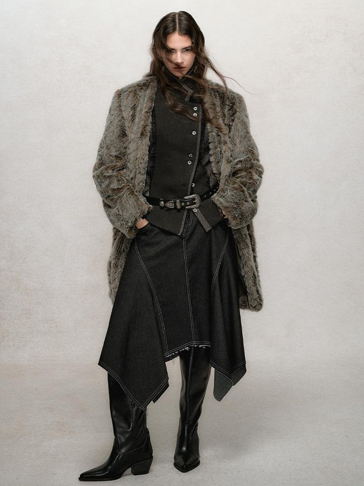 AnnoMundi Reversible Trench Coat With Contrast Collar