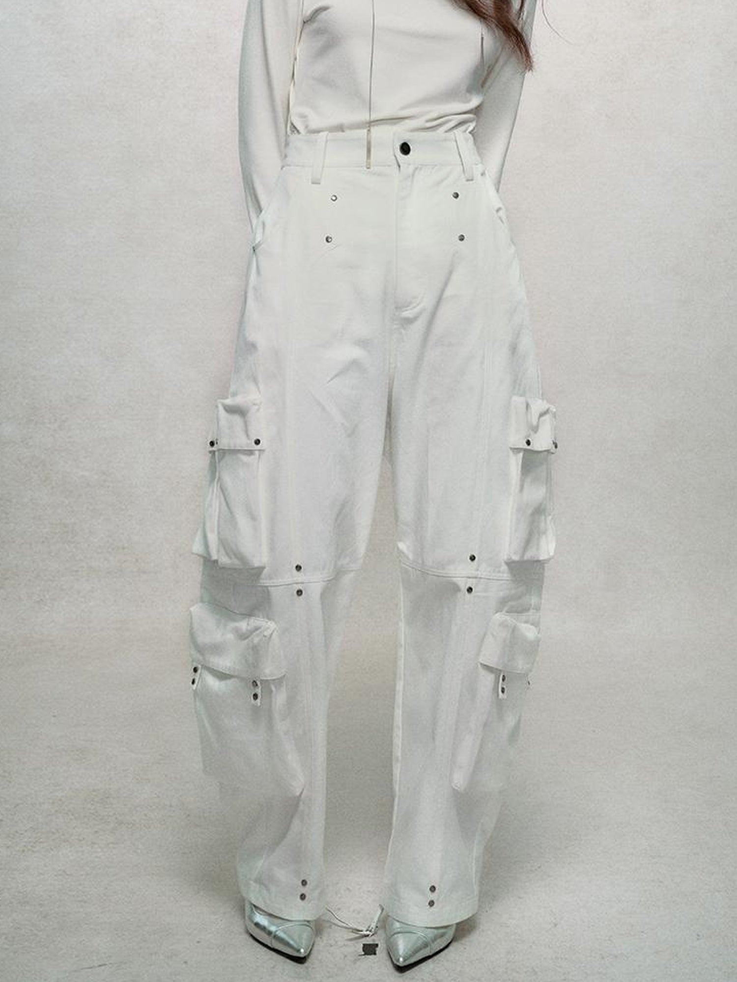 AnnoMundi Rivet Detail Cargo Pants With Punk Retro Style