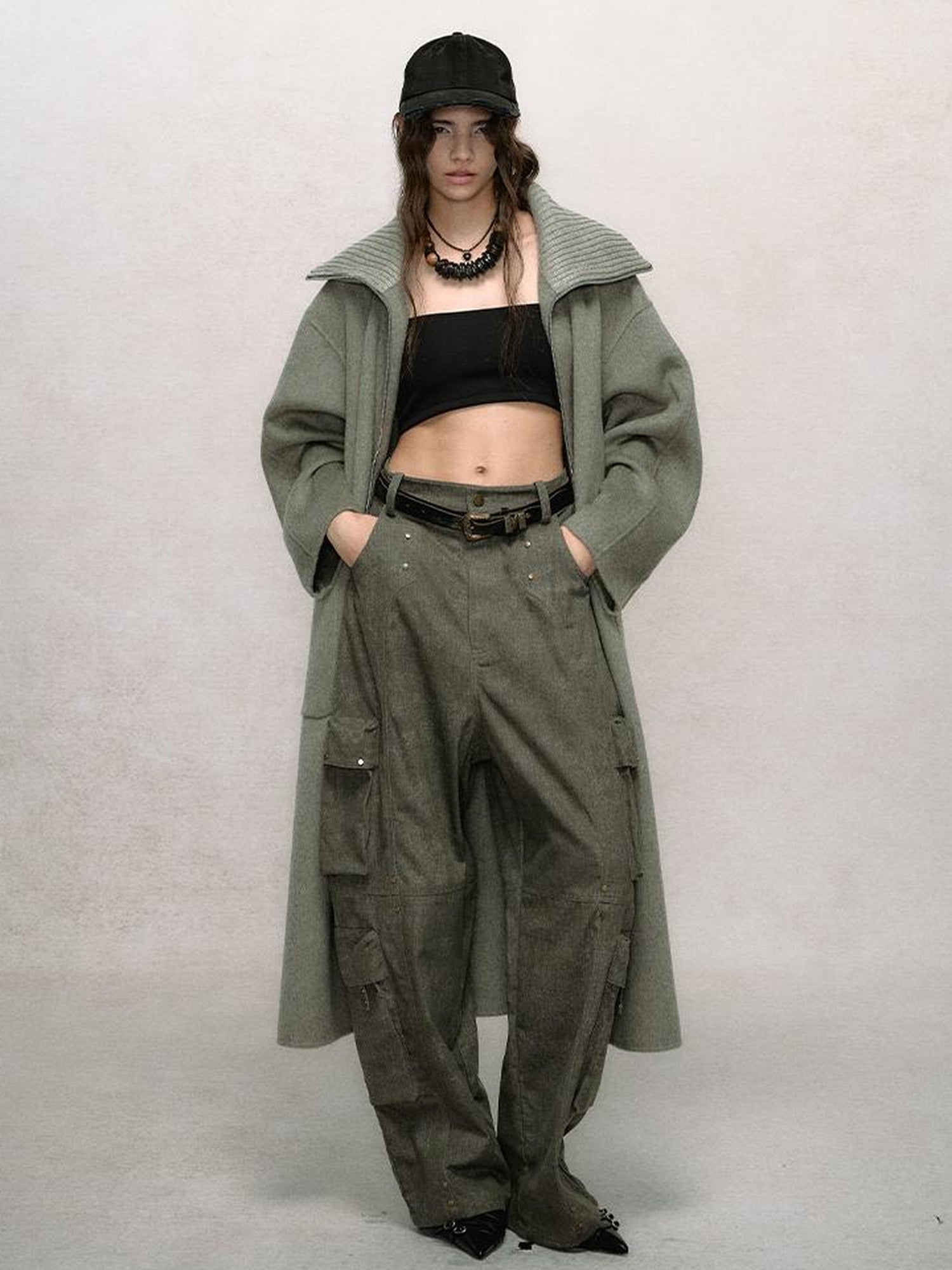 AnnoMundi Rivet Detail Cargo Pants With Punk Retro Style