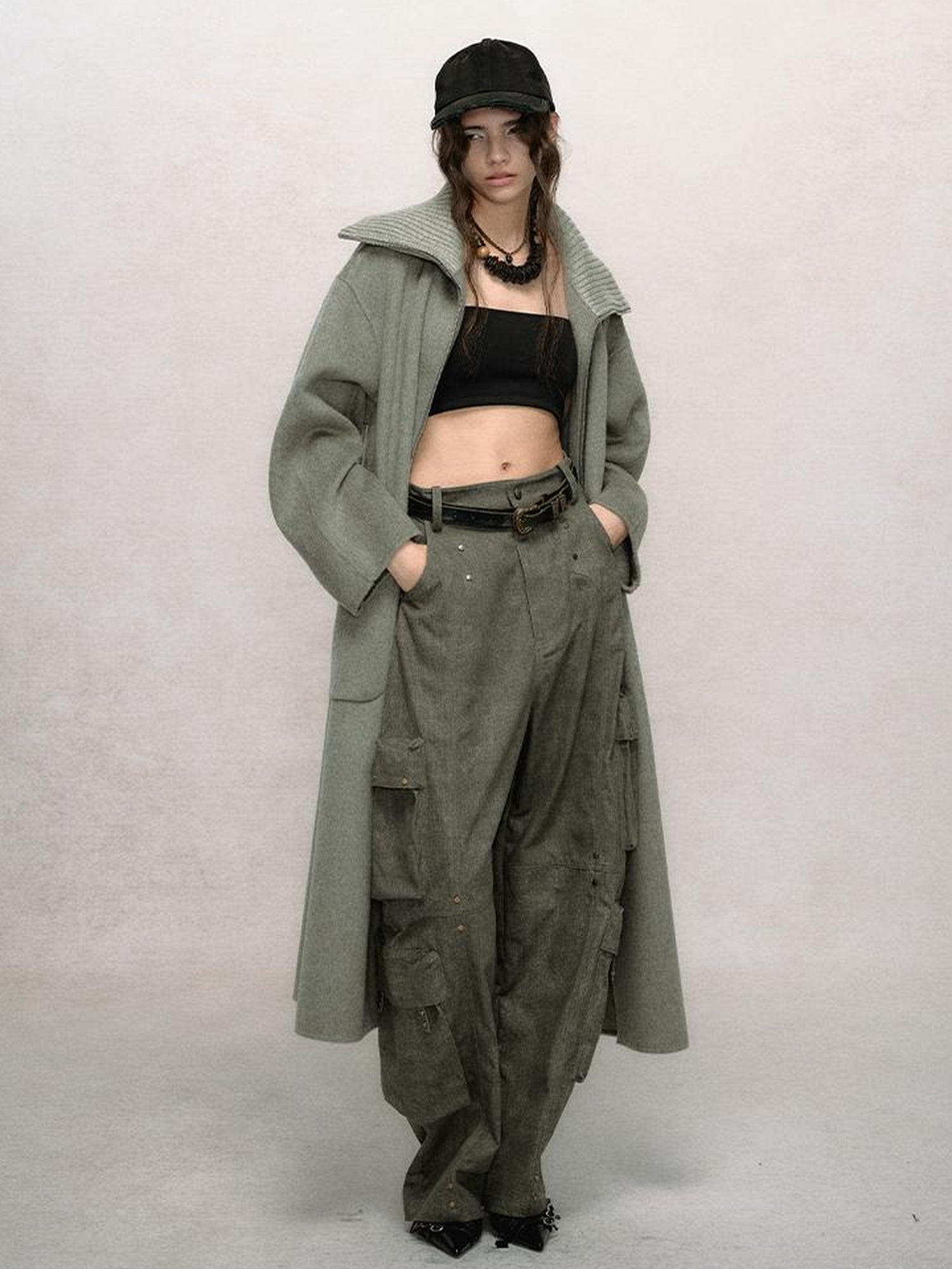 AnnoMundi Rivet Detail Cargo Pants With Punk Retro Style