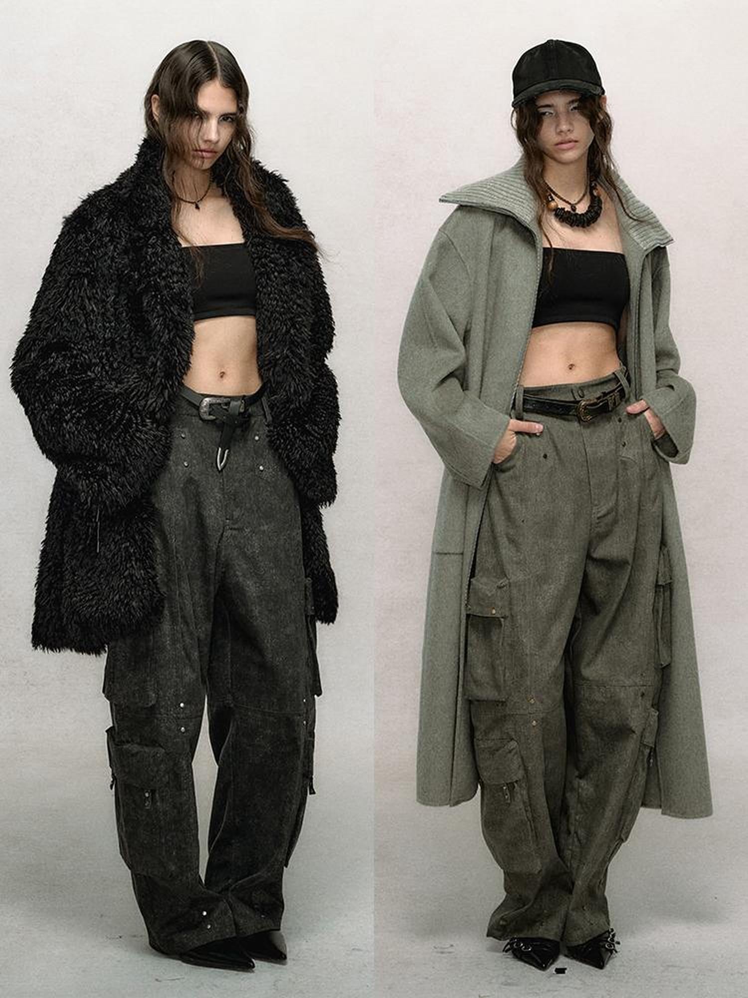 AnnoMundi Rivet Detail Cargo Pants With Punk Retro Style