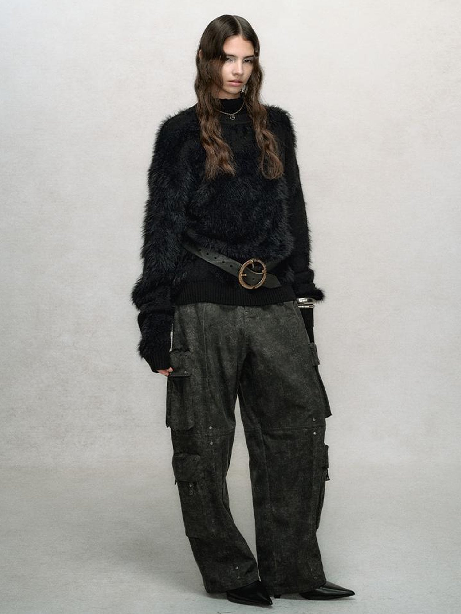 AnnoMundi Rivet Detail Cargo Pants With Punk Retro Style