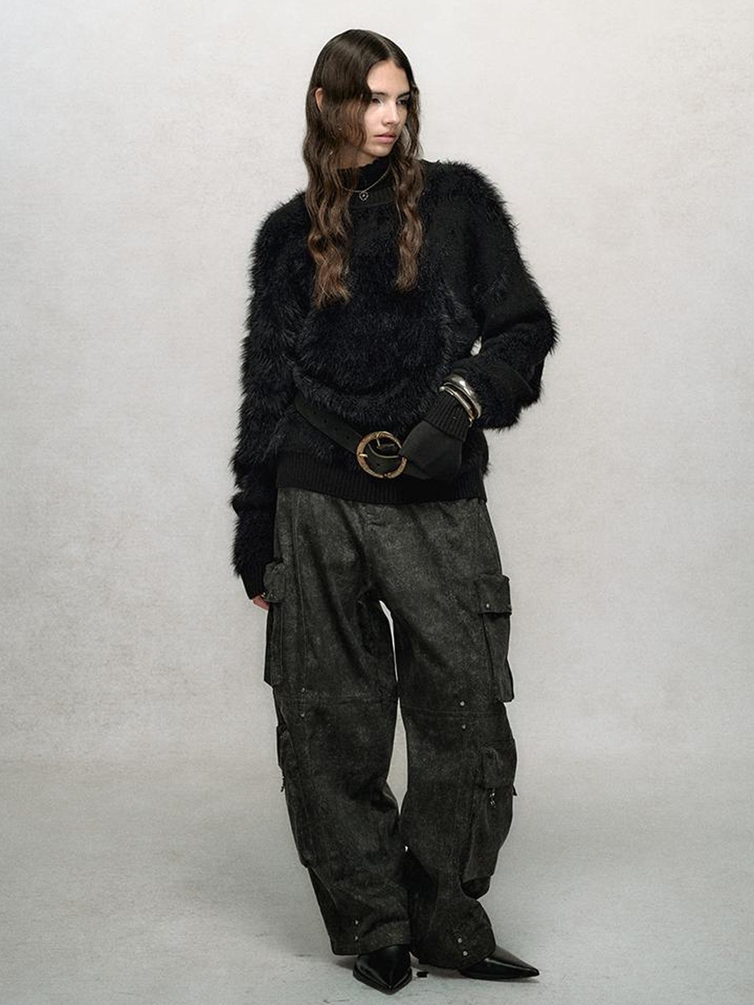 AnnoMundi Rivet Detail Cargo Pants With Punk Retro Style